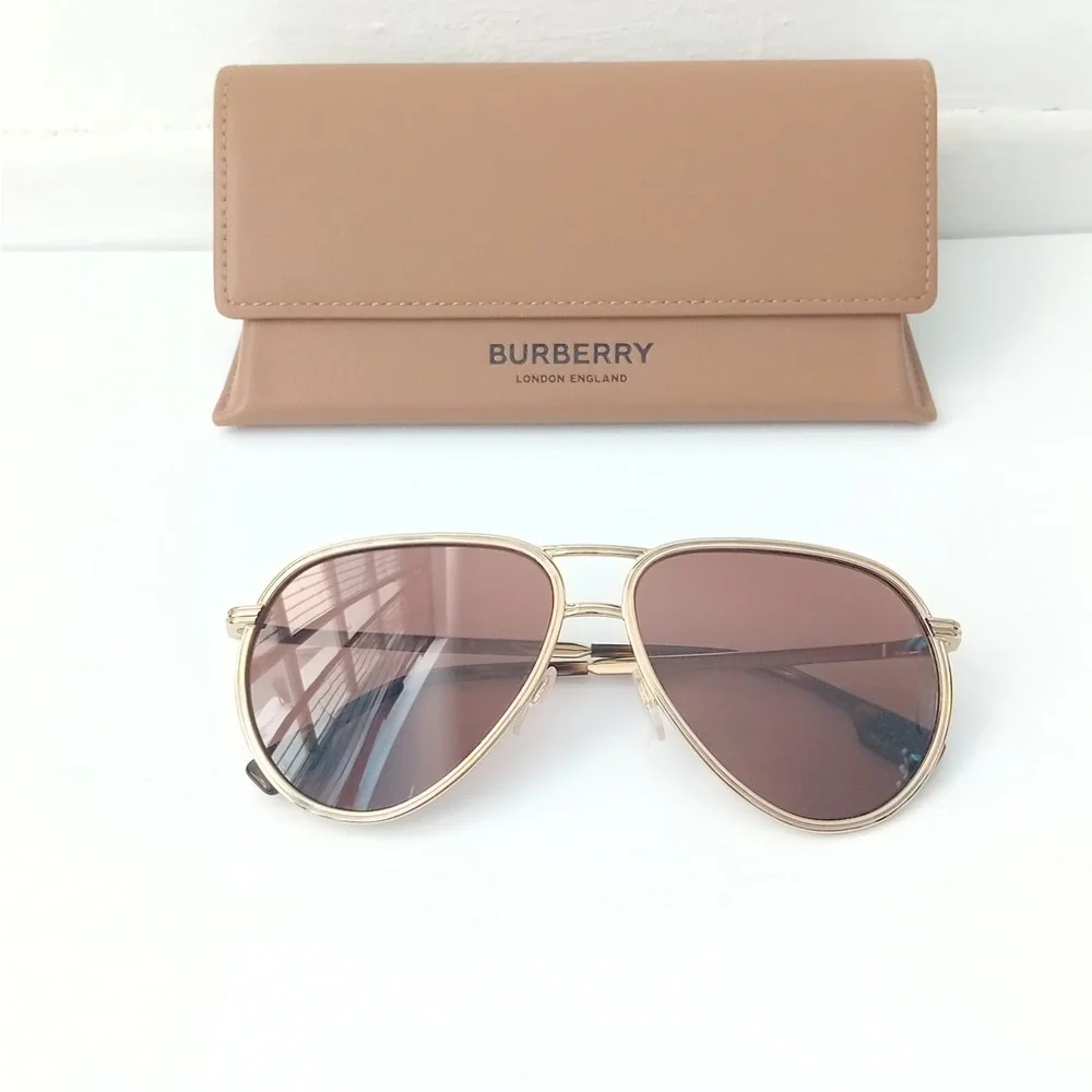 Burberry BE3135 110973 Scott Men Pilot Dark Brown Sunglasses